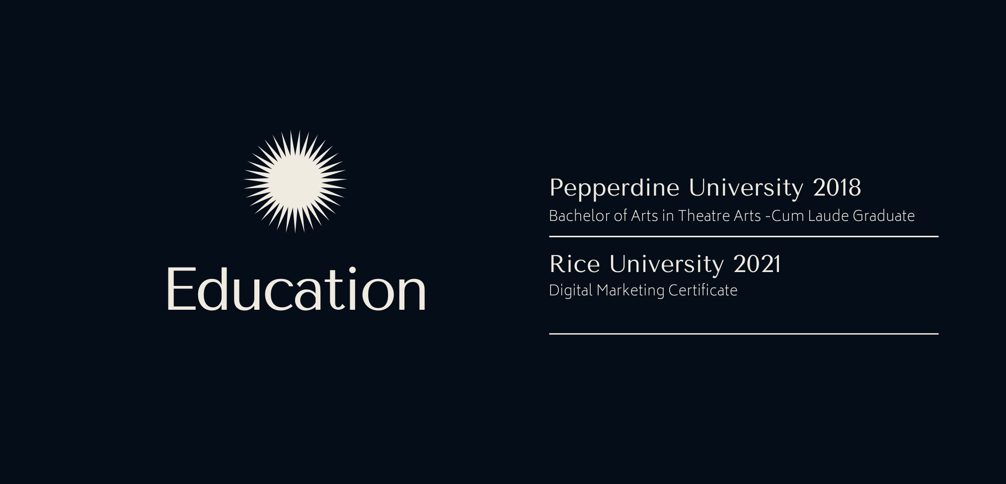 Education, Pepperdine Graduate